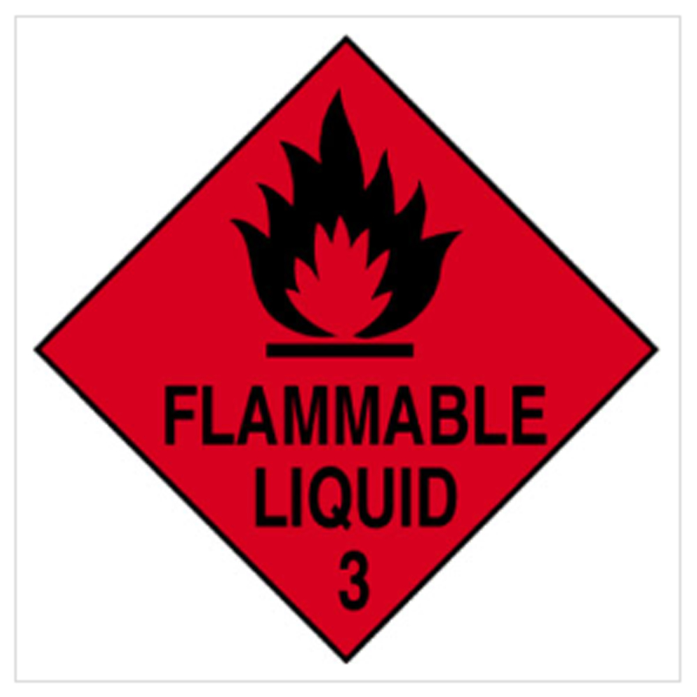 Diamond Label Sticker - Flammable Liquid - Signs Display Shop