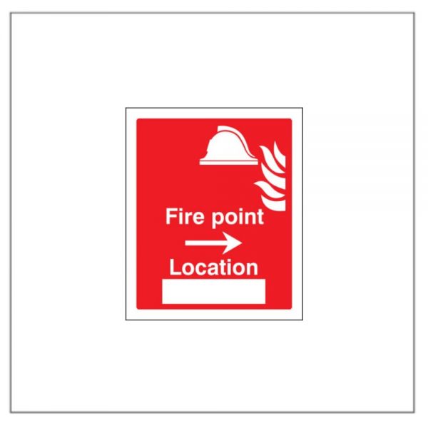 Standard Rigid / Adhesive Sign (Fire Point Location To Right) - Signs ...