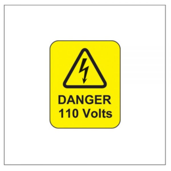 Batch Of Electrical Labels (Danger 110 Volts) - Signs Display Shop
